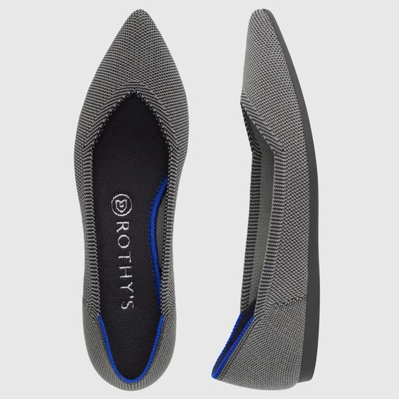 Rothy's Shoes - Rothy's The Point Cloud Grey Birdseye Woven Flats